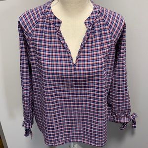 Women’s Madewell Plaid Top, Size Small.